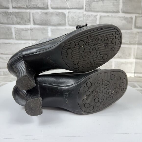 Mudd Vintage Yatima Women's 10 Chunky Platform Bow Oxford Black Block Heels - Picture 13 of 13